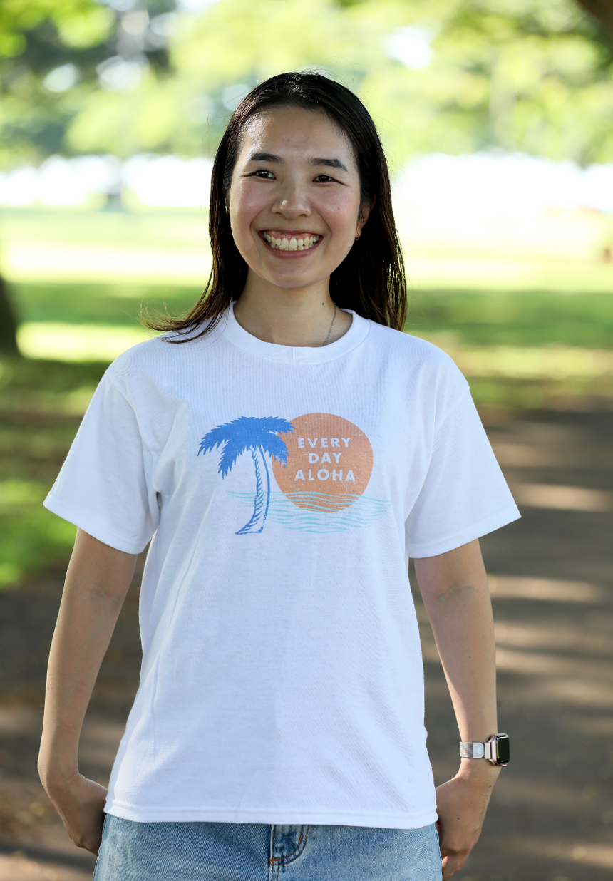 Everyday Aloha ロゴTシャツ レディス・キッズサイズ ホワイト