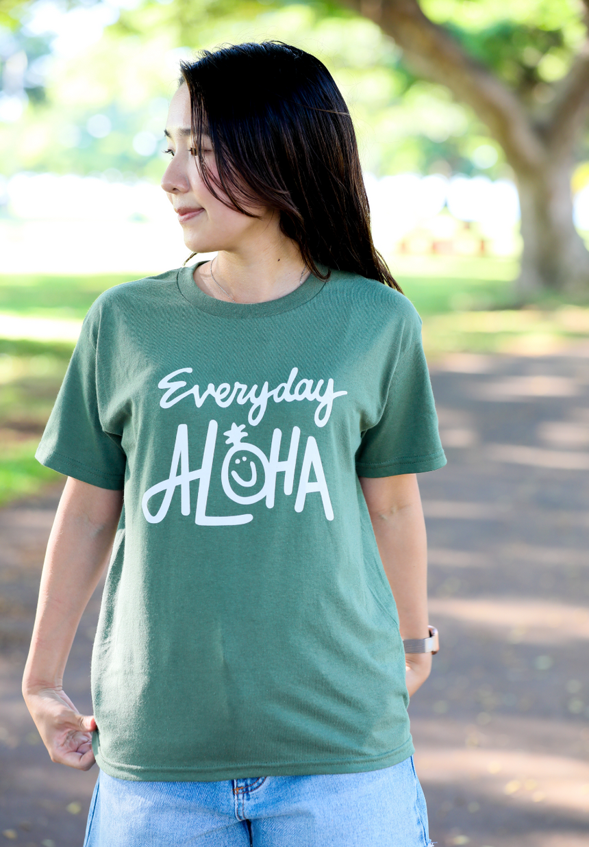 Everyday Aloha ロゴTシャツ レディス・キッズサイズ グリーン