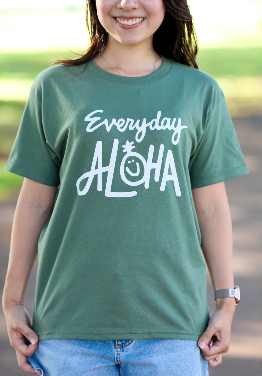 Everyday Aloha ロゴTシャツ レディス・キッズサイズ グリーン