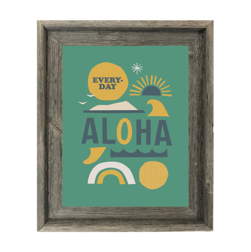 Everyday Aloha x Jeff Canham アートプリント グリーン