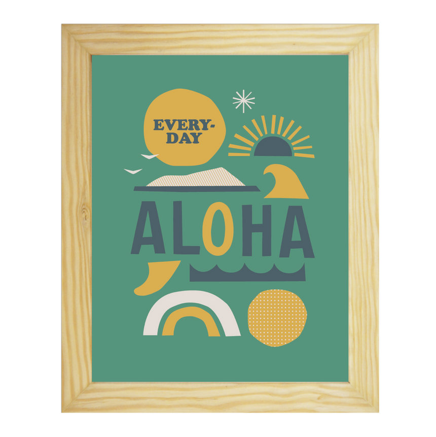 Everyday Aloha x Jeff Canham アートプリント グリーン