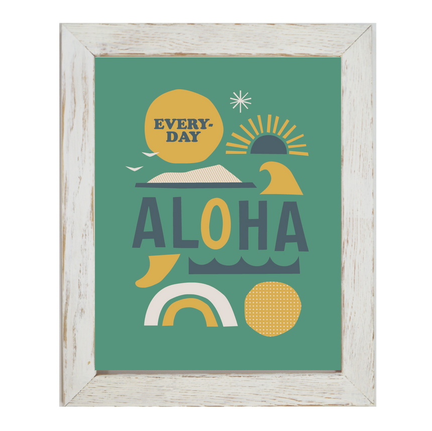 Everyday Aloha x Jeff Canham アートプリント グリーン