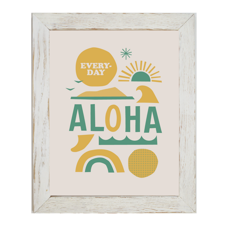 Everyday Aloha x Jeff Canham アートプリント アイボリー