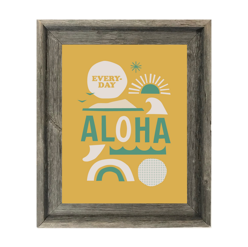 Everyday Aloha x Jeff Canham アートプリント イエロー