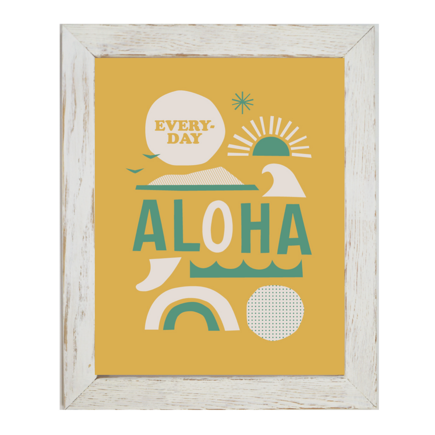 Everyday Aloha x Jeff Canham アートプリント イエロー