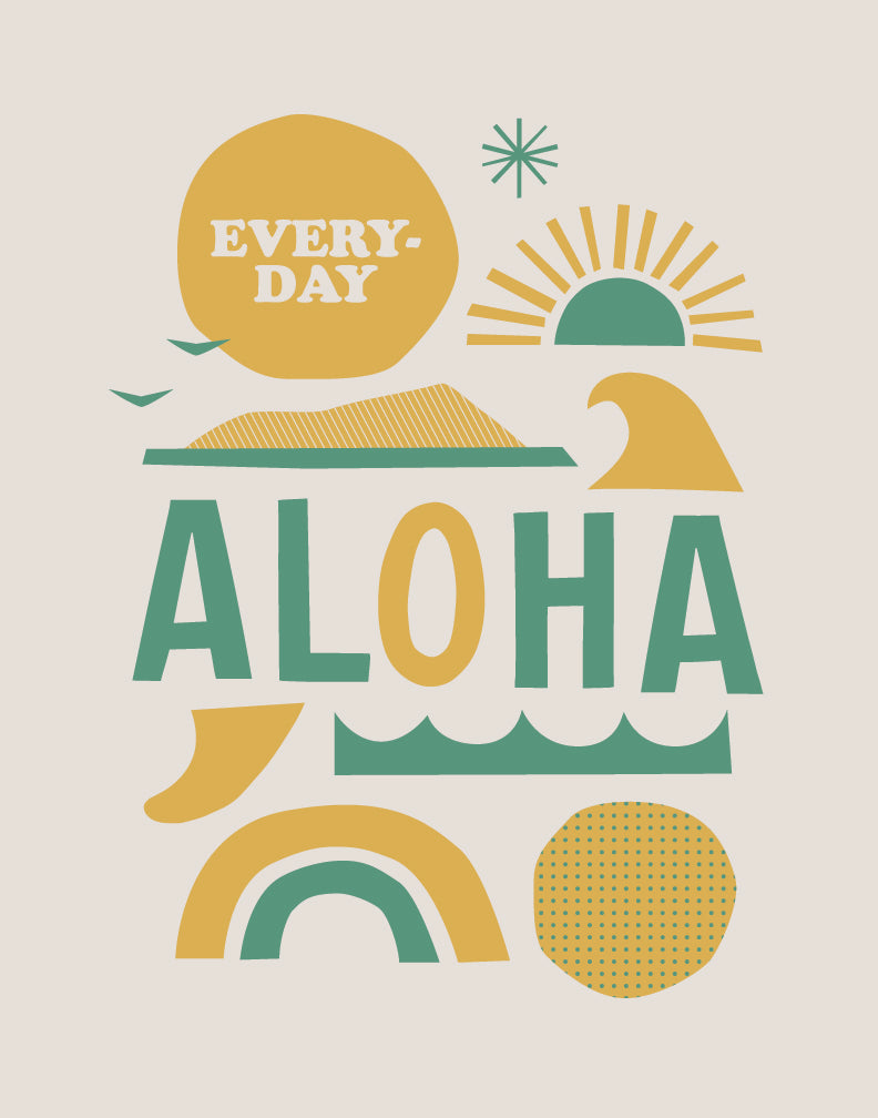 Everyday Aloha x Jeff Canham アートプリント アイボリー