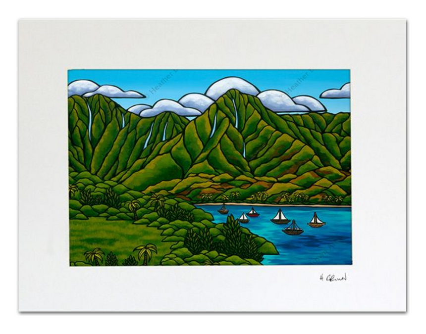 Sailboats at Hanalei