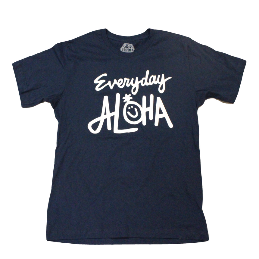 Everyday Aloha ロゴTシャツ ユニセックス ネイビー