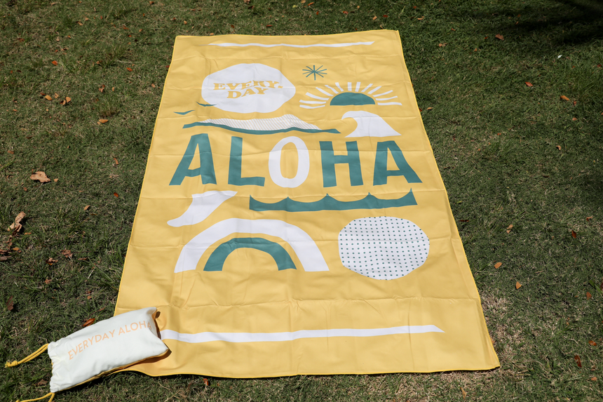 Everyday Aloha x Jeff Canham タオル イエロー
