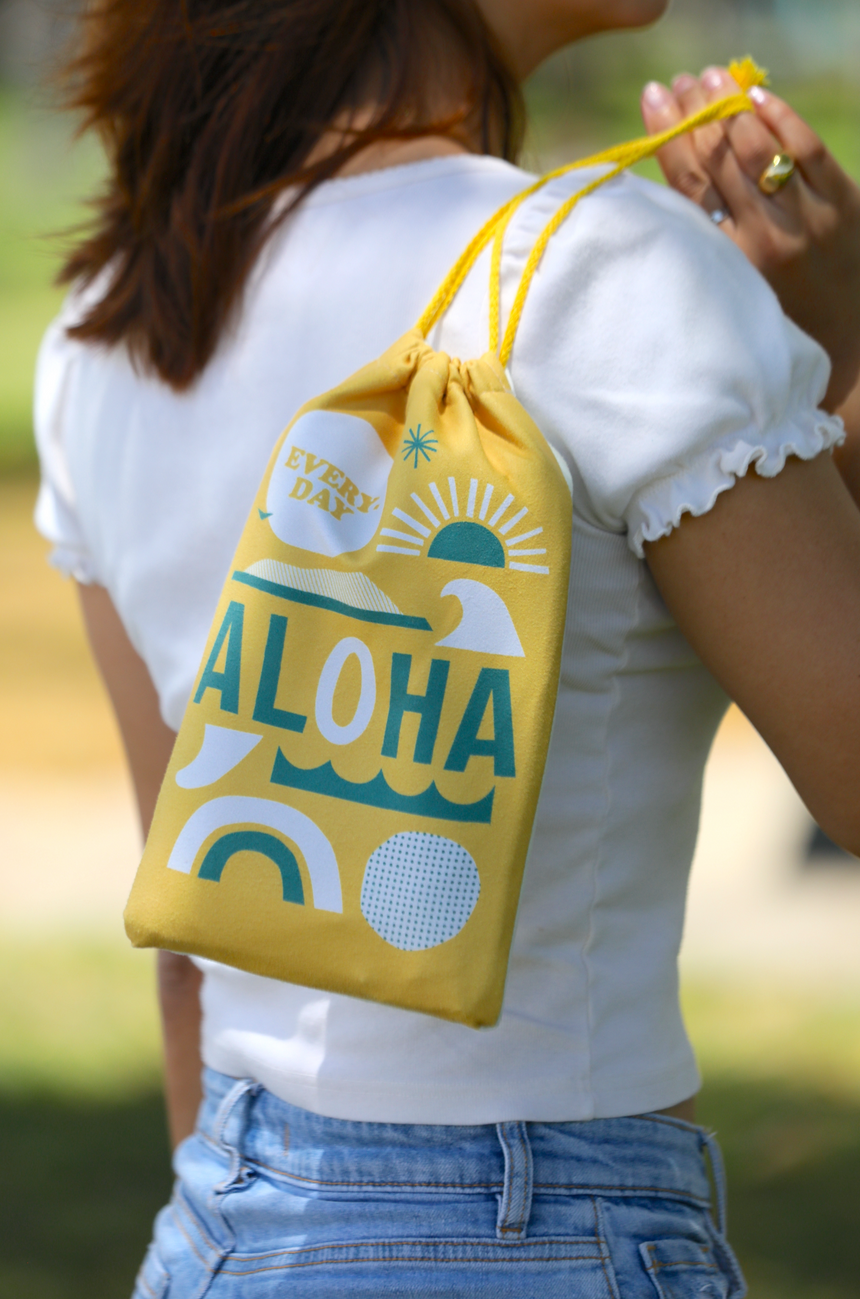 Everyday Aloha x Jeff Canham タオル イエロー