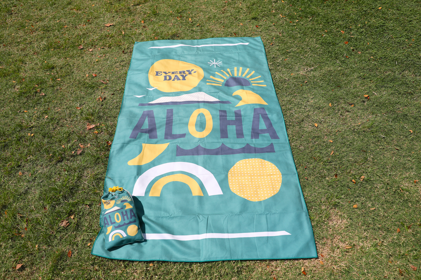 Everyday Aloha x Jeff Canham タオル グリーン