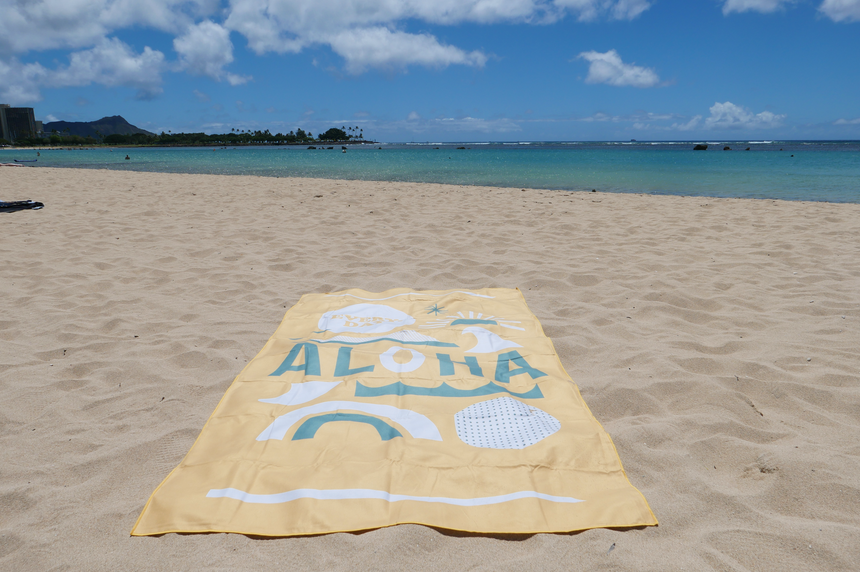 Everyday Aloha x Jeff Canham タオル イエロー