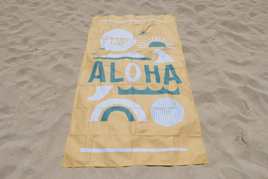 Everyday Aloha x Jeff Canham タオル イエロー