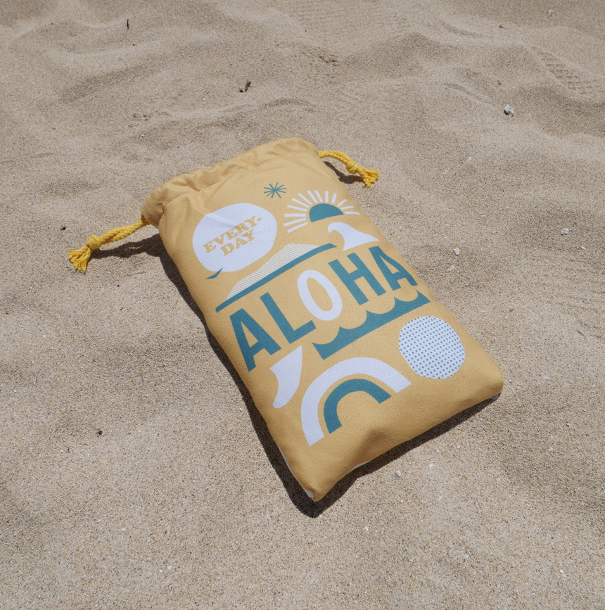 Everyday Aloha x Jeff Canham タオル イエロー