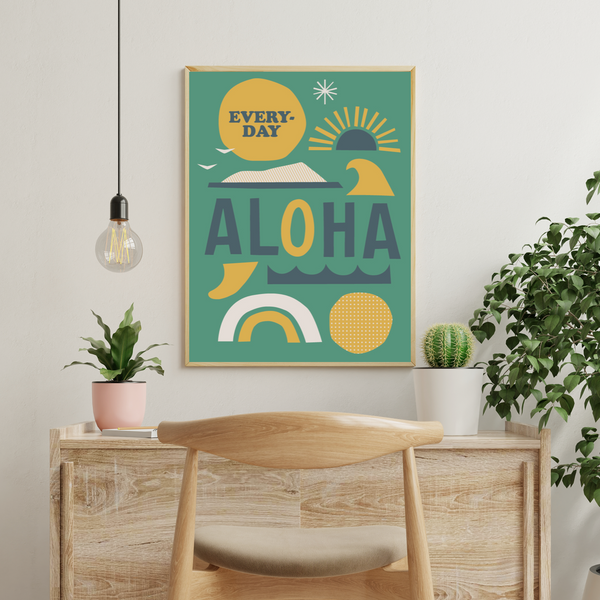 Everyday Aloha x Jeff Canham アートプリント グリーン – everydayaloha