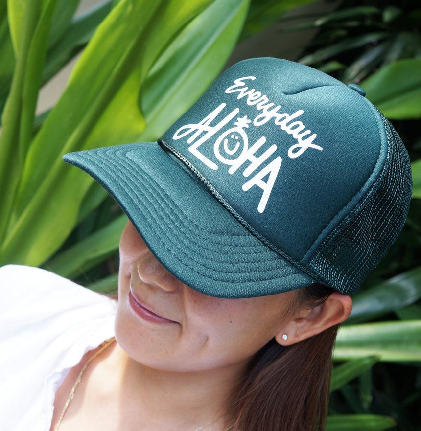 Everyday Aloha Trucker's Hat Green