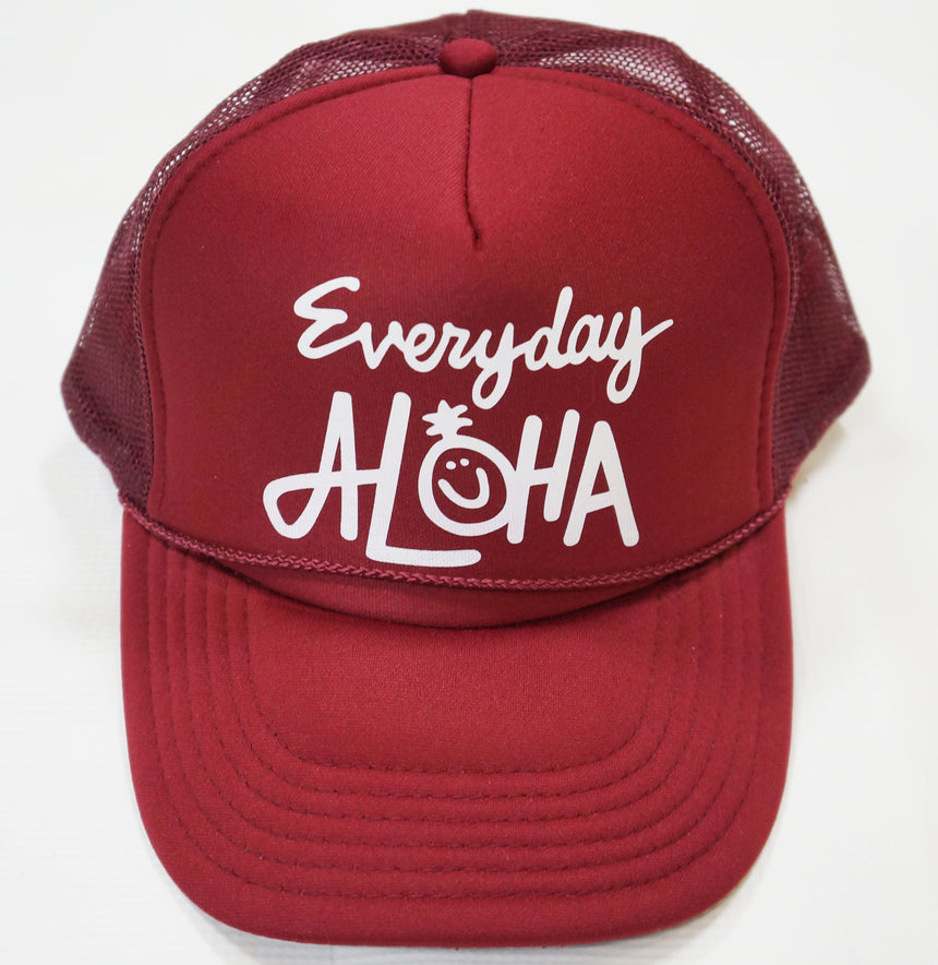 Everyday Aloha Trucker's Hat Maroon